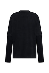 Round One Layered Tee - Vintage Washed Black