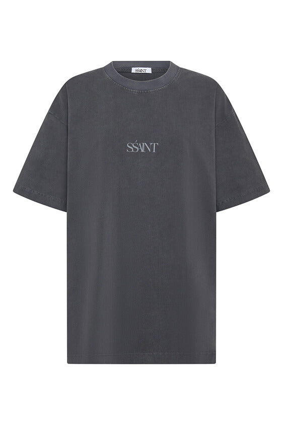 No Vacancy Tee- Charcoal Acid Wash