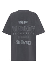 No Vacancy Tee- Charcoal Acid Wash