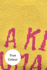Be a Kind Human Knit Jumper - Yellow