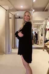 Classic Oversized Boyfriend Shirt - Black Fujiette