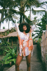 Classic Oversized Boyfriend Shirt - Paisley Patchwork