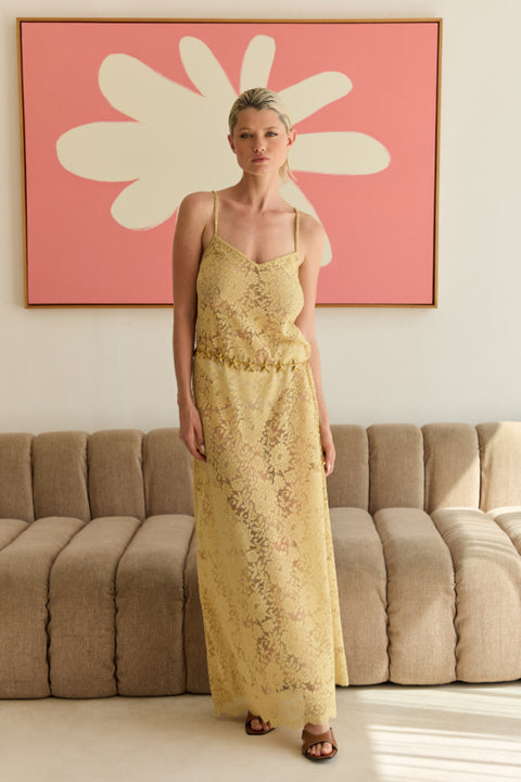 Noir Lace Maxi Slip - Buttermere