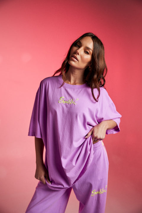 The Stand Out Tee - Fluro Lilac