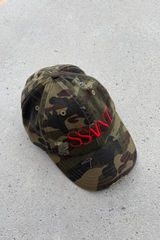 SŚAINT Camo Dad Cap- Cherry Red