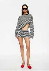 Bloom Long Sleeve Top - Onyx Stripe