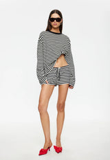 Bloom Long Sleeve Top - Onyx Stripe