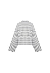 Bloom Long Sleeve Top - Ash Stripe