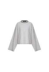 Bloom Long Sleeve Top - Ash Stripe