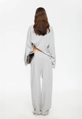 Bloom Long Sleeve Top - Ash Stripe