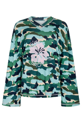 Camo Hibiscus Speedway LS Tee