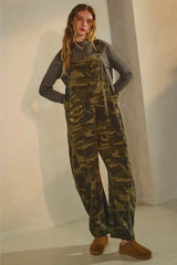 Camo Barrel-Leg Overalls