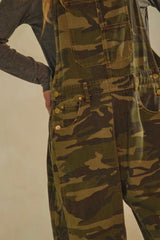 Camo Barrel-Leg Overalls