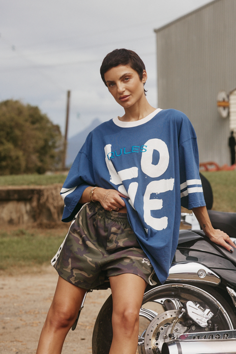 Raving Hearts Mini Shorts - Camo