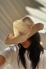 Cowboy Raffia Hat- Natural