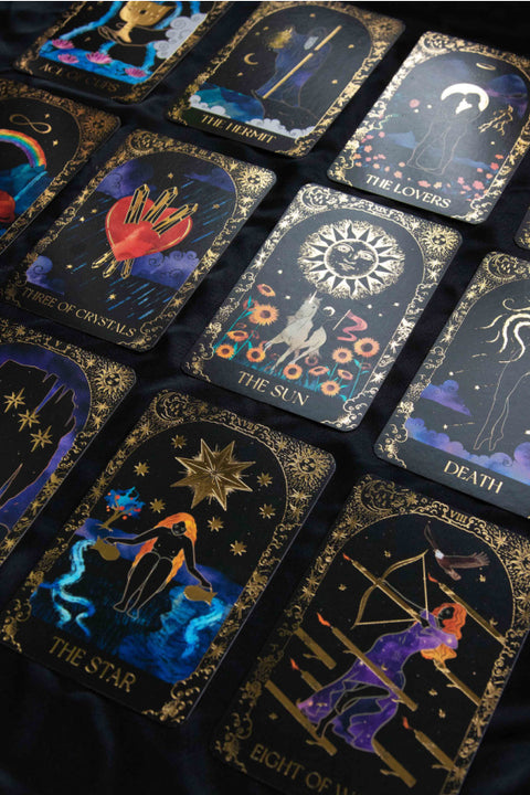 Dreamy Moons Tarot Card Deck - Black