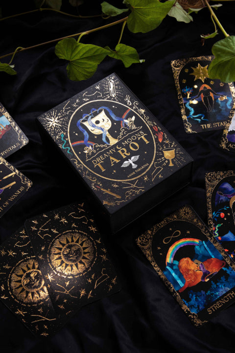 Dreamy Moons Tarot Card Deck - Black