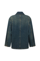Drew Denim Jacket - Dirty Indigo Blue