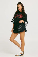 The Big Energy Lace Tee - Black