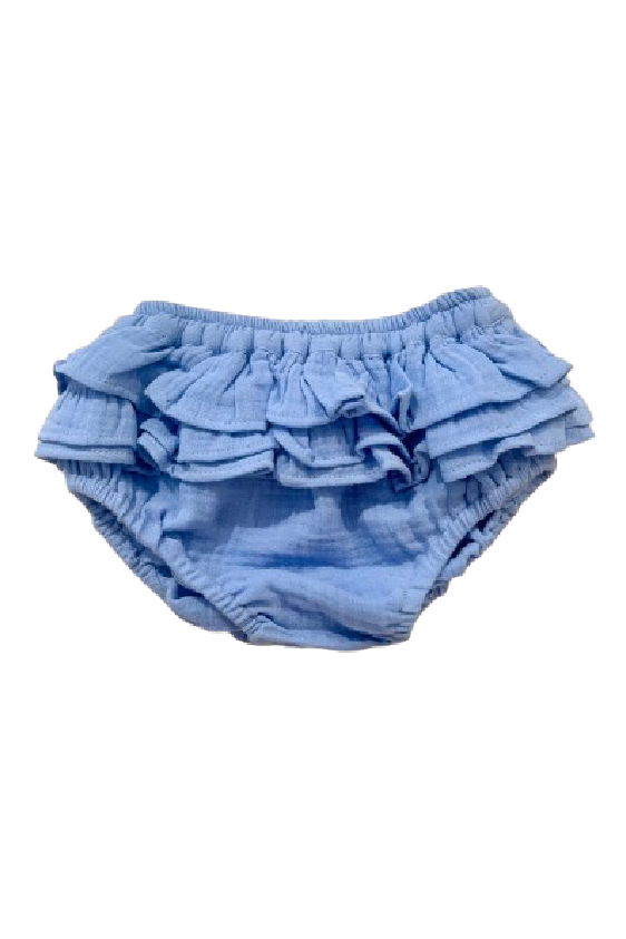 Little Frill Bloomers - Baby Blue Muslin