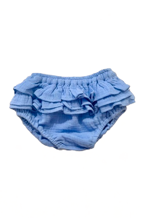 Little Frill Bloomers - Baby Blue Muslin