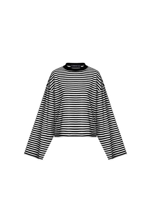 Bloom Long Sleeve Top - Onyx Stripe