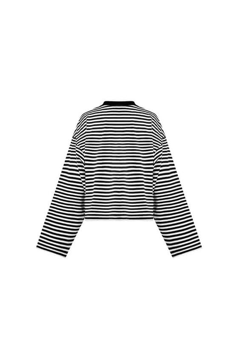 Bloom Long Sleeve Top - Onyx Stripe