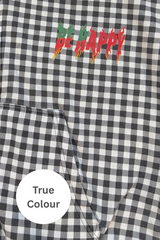 Be Happy Gingham Padded Bomber