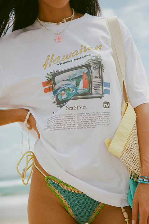 Hawaii Sailing Tee - White