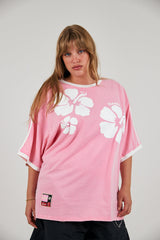 The Hibiscus tee Baby Pink