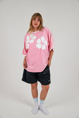 The Hibiscus tee Baby Pink