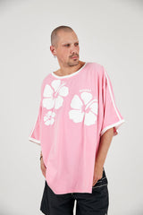 The Hibiscus tee Baby Pink