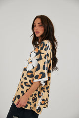 The Hibiscus tee leopard