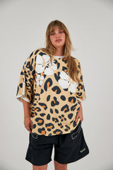 The Hibiscus tee leopard
