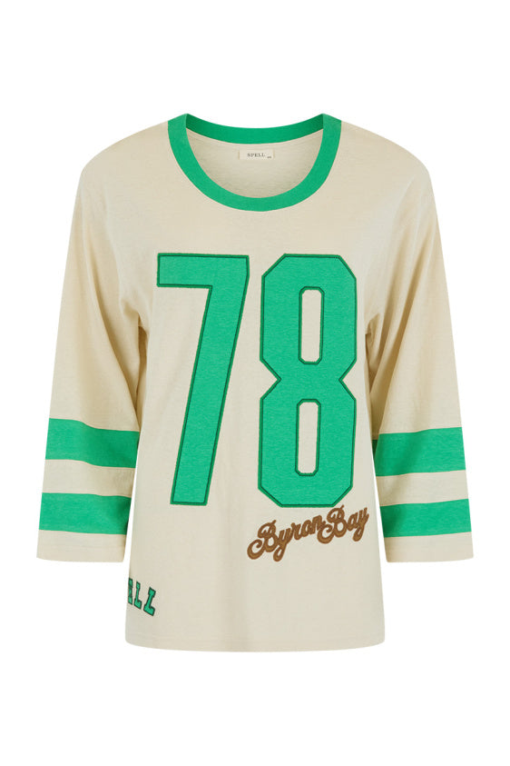 Homecoming Biker Tee - Green Fields