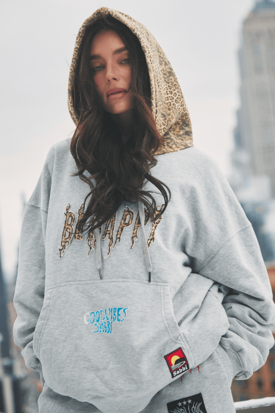 Be Happy Leopard Hoodie