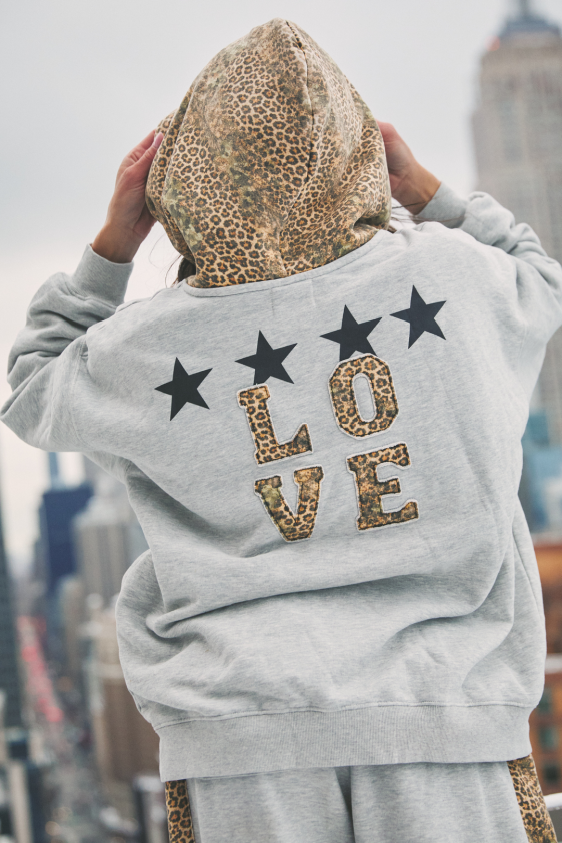 Be Happy Leopard Hoodie