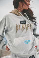 Be Happy Leopard Hoodie