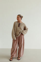 Isabel tie side knit - oatmeal
