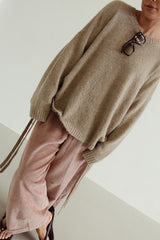 Isabel tie side knit - oatmeal