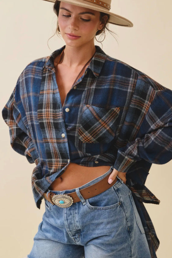 Kambrie Flannel Shirt - Midnight Mesa * PRE ORDER