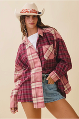 Kambrie Flannel Shirt - Wildberry