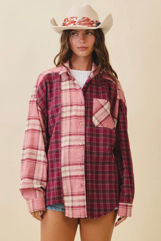 Kambrie Flannel Shirt - Wildberry* PRE ORDER