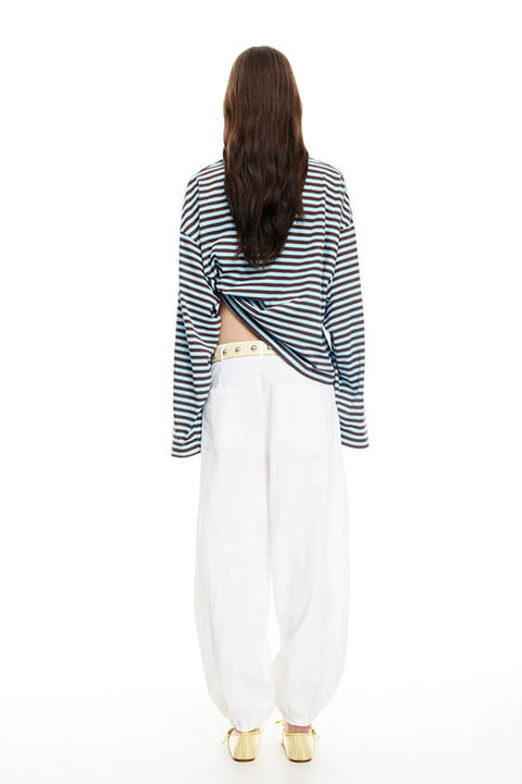 Bloom Long Sleeve Top - Chocolate Sea Stripe