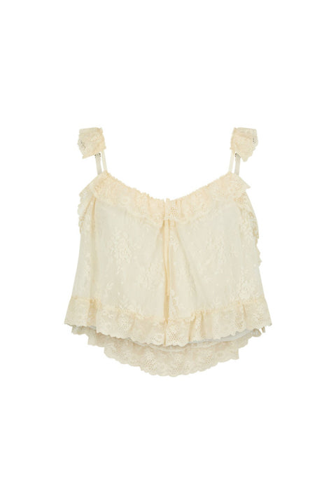 Labyrinth Lace Cami - Cloud Cream