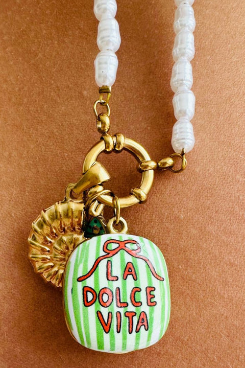 La Dolce Vita Charm Pearl Necklace