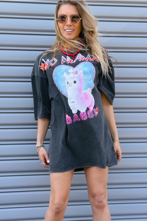 No Drama Llama Tee - Black