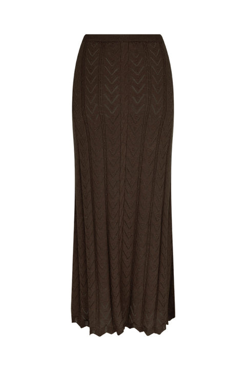 Lou Lou Knit Midi Skirt - Cacao