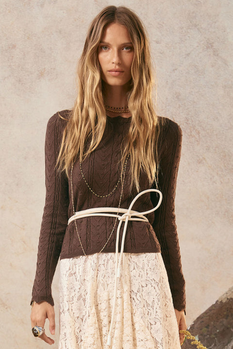 Lou Lou Knit Top - Cacao
