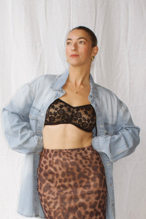 Lux Lisbon Lace Bralette - Onyx